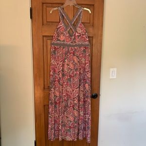 Punk and grey Maxi Dress